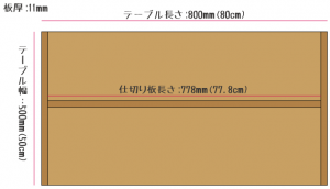 テーブルDIYで重要なのは寸法・設計図です　寸法